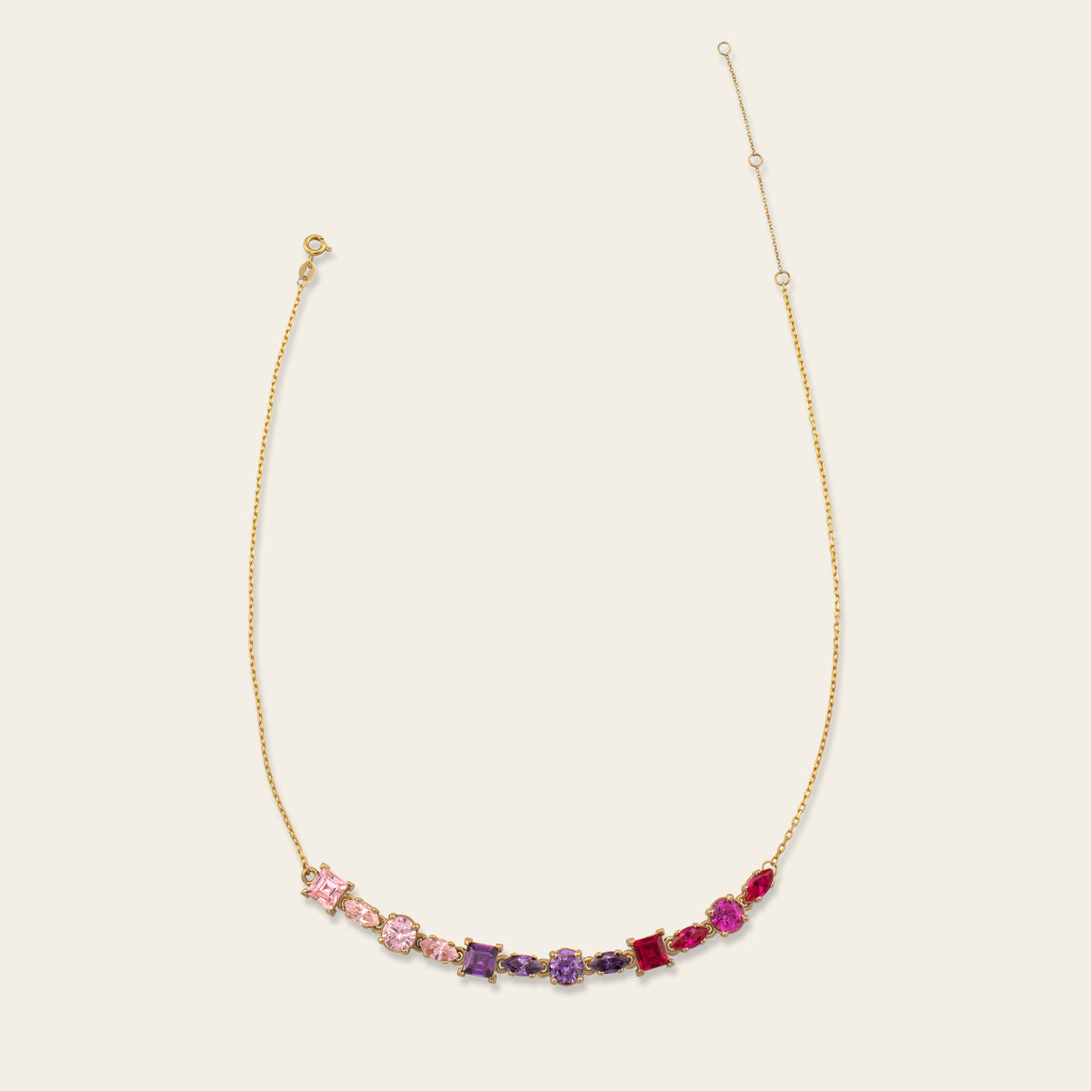 HALF TENNIS NECKLACE