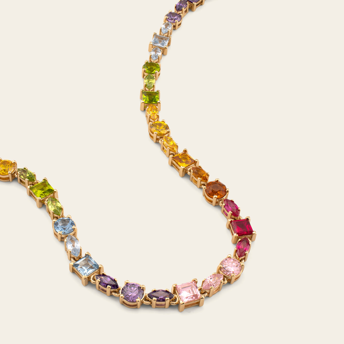 FANCY SHAPE TENNIS NECKLACE