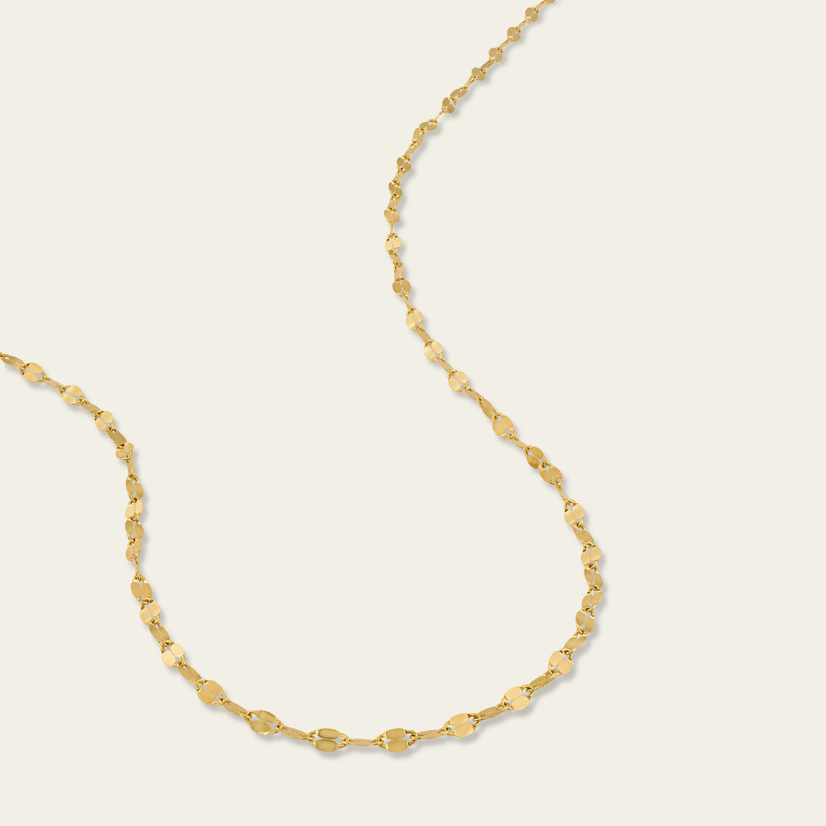 Gold Flat link Necklace