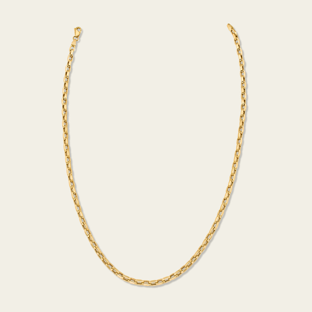 Gold Square Link Necklace