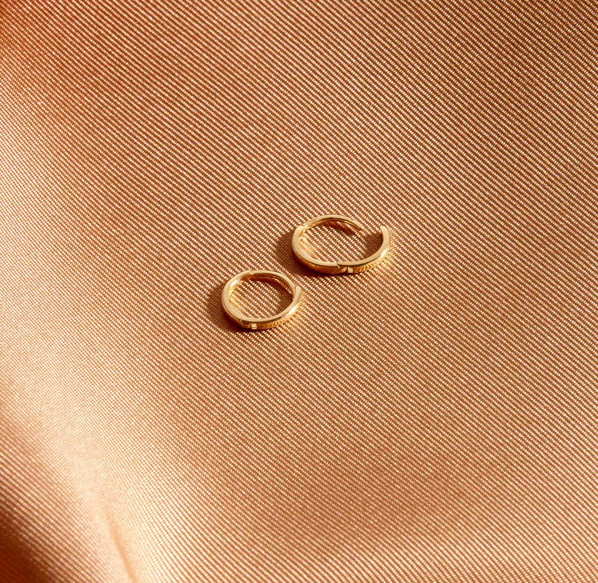 mini solid gold hoops