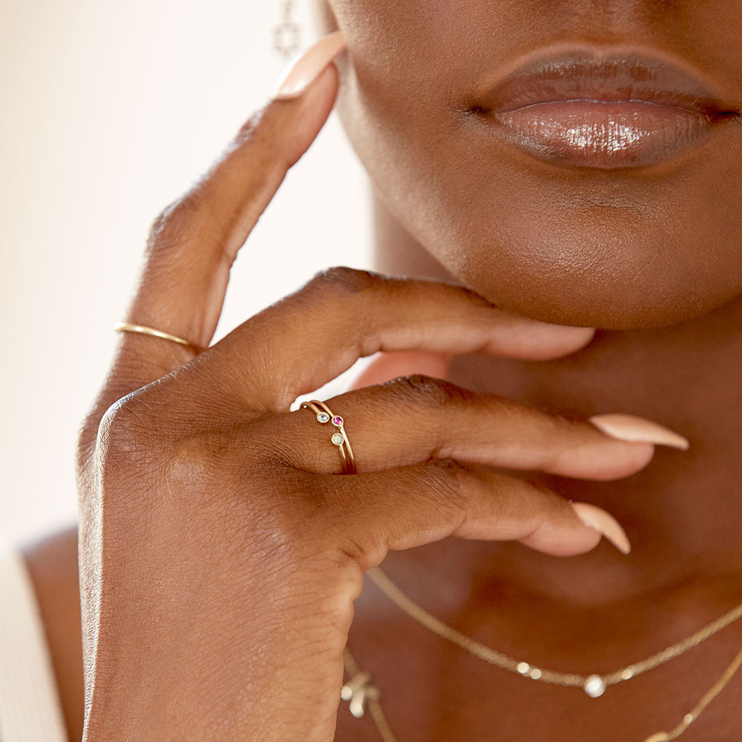 gold birthstone ring