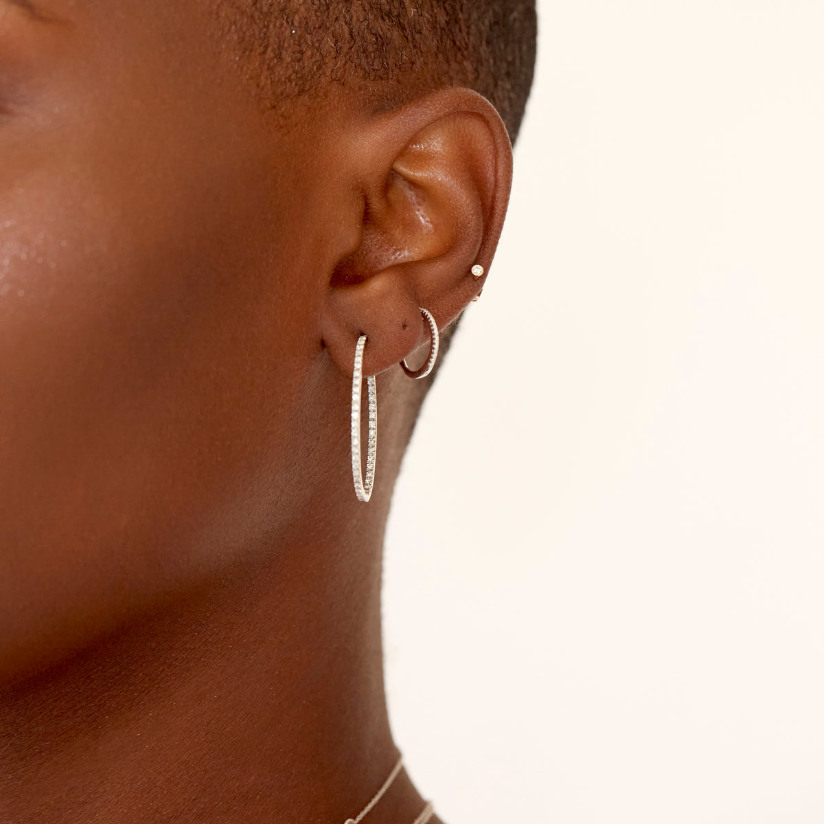 diamond hoop earrings