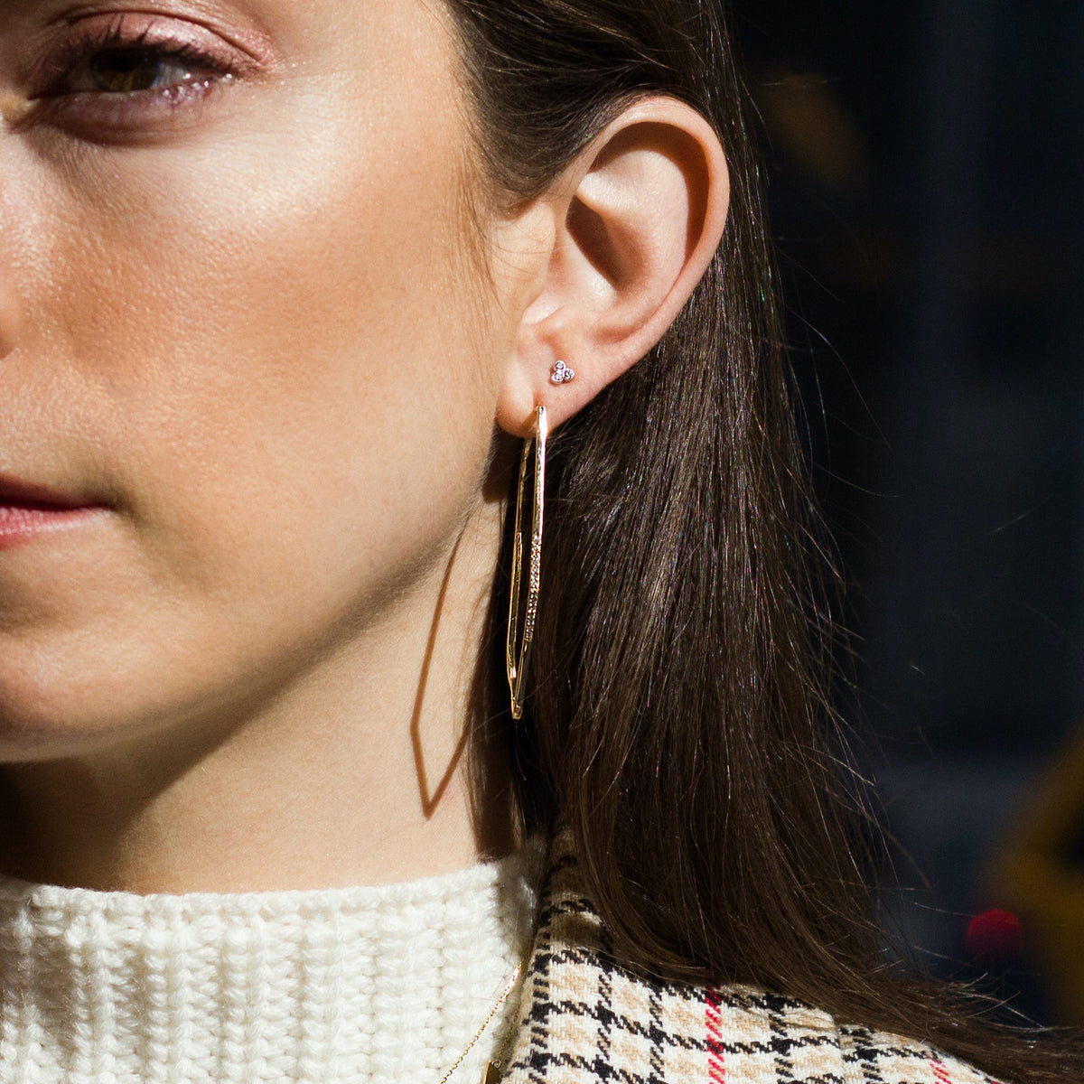 real gold hoop earrings