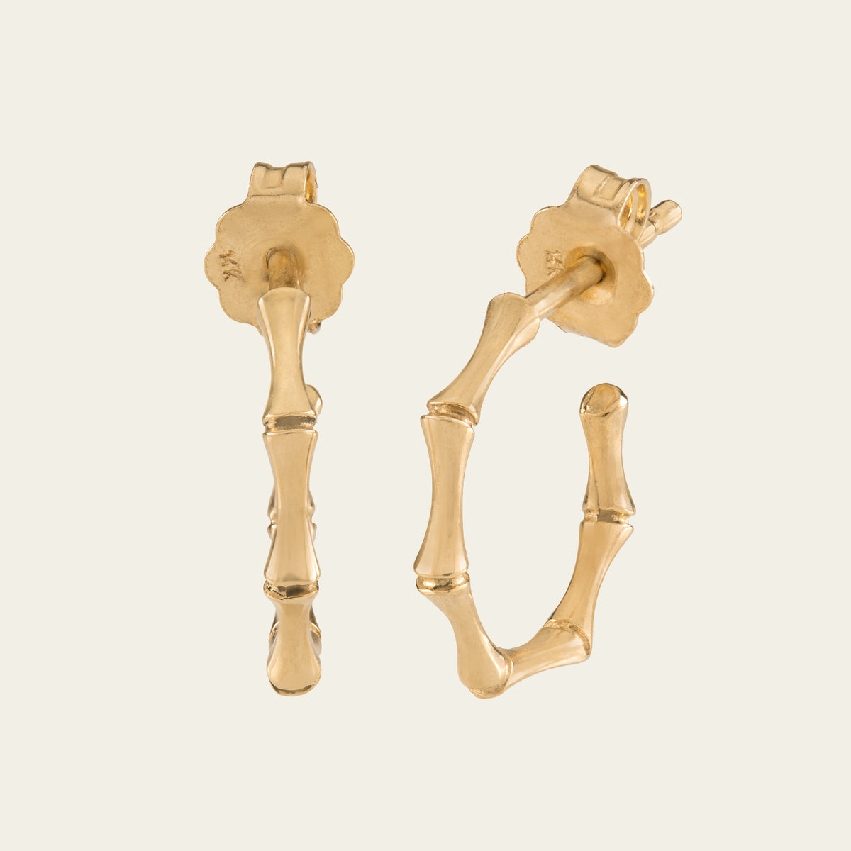 solid gold huggie earring