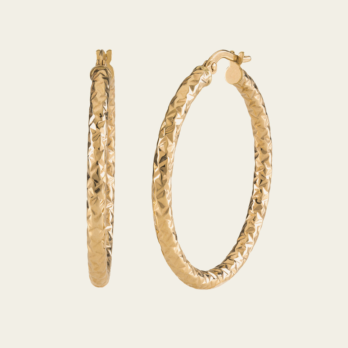 gold diamond hoops