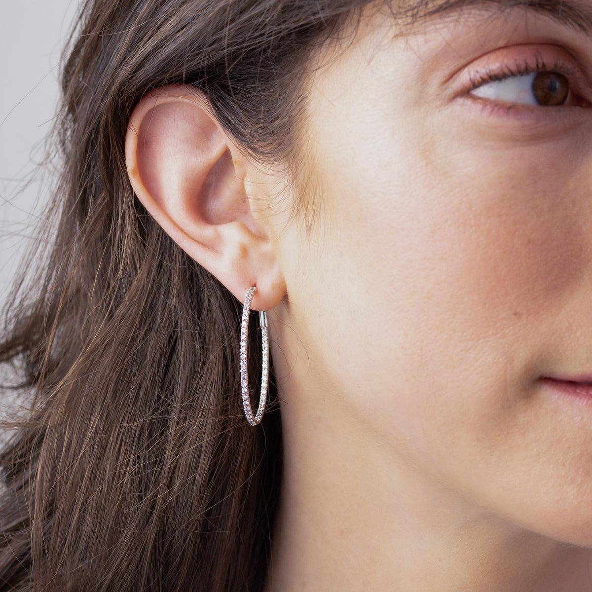 diamond hoop earrings