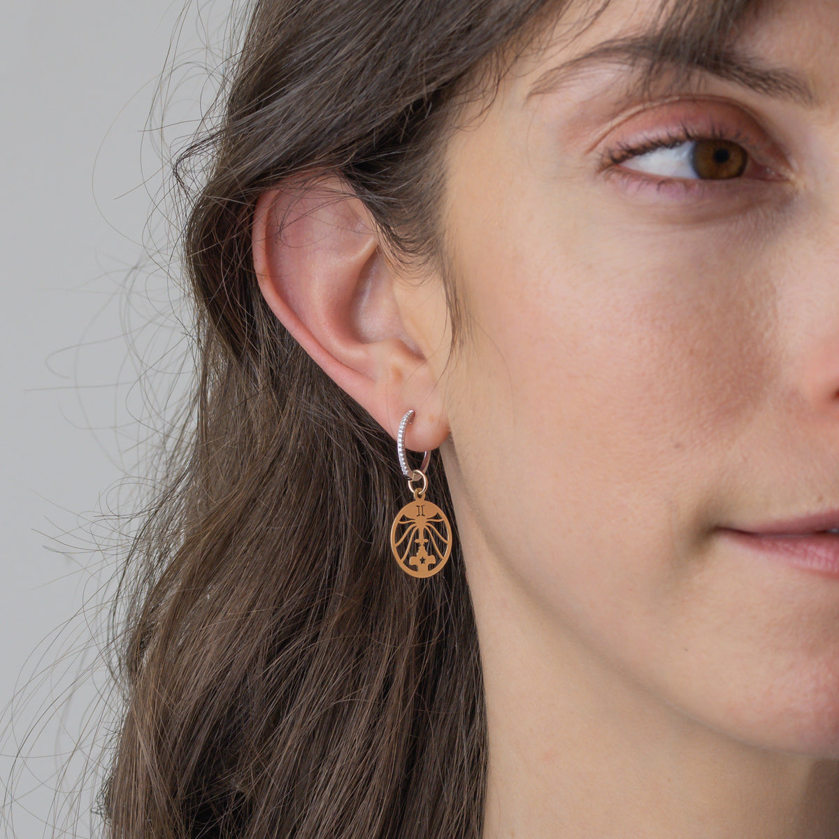 small diamond hoop earrings