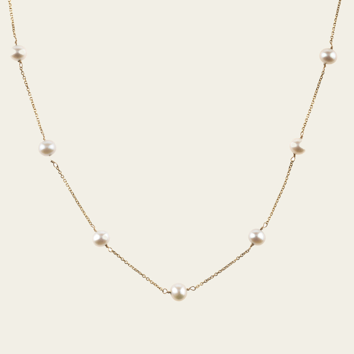 Mejuri 14K Yellow Gold Necklace Charms: Pearl Drop Charm | Pearl