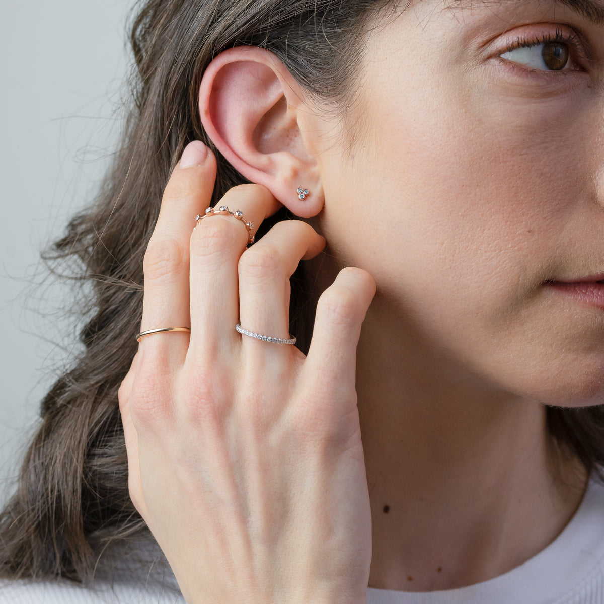 gold diamond earrings
