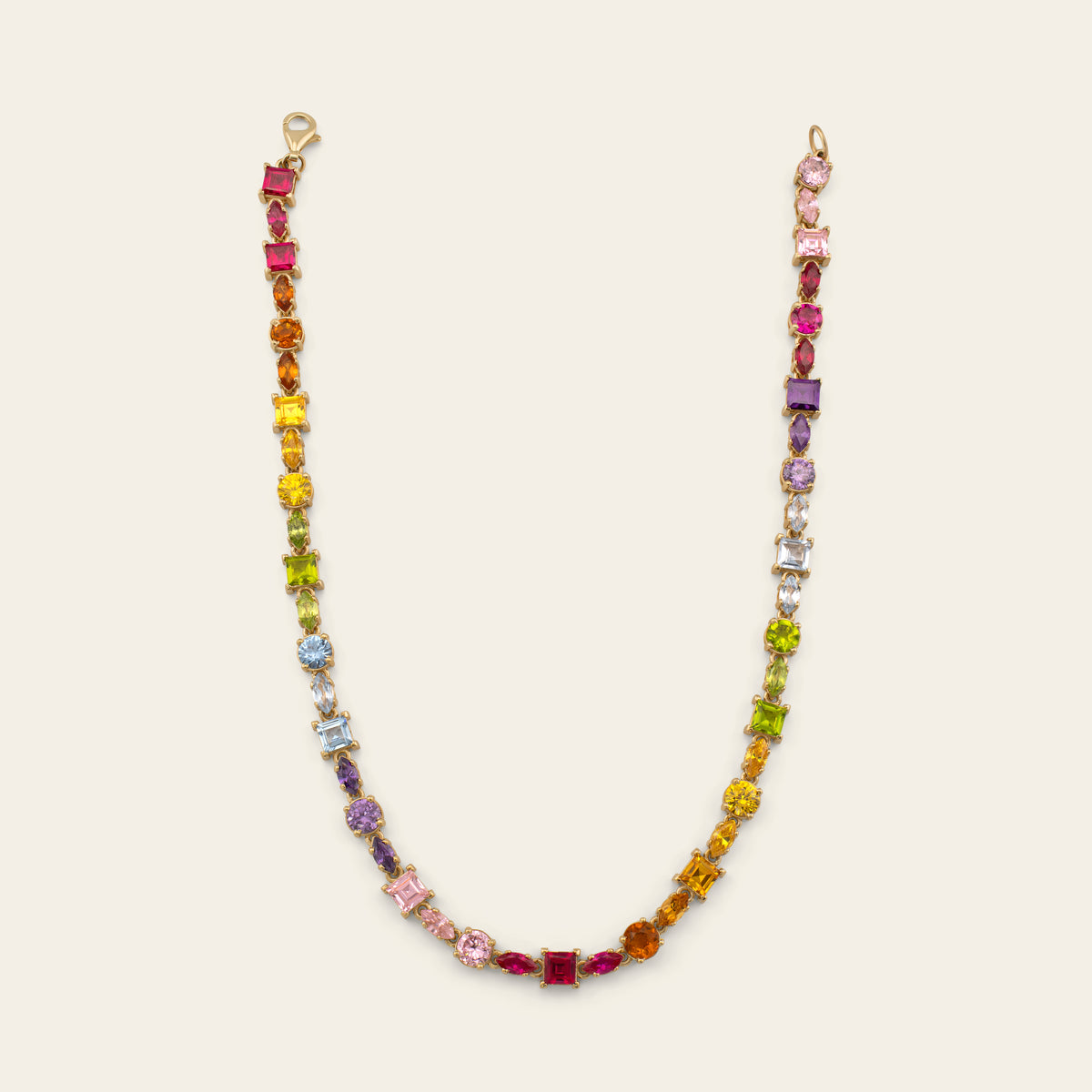 FANCY SHAPE TENNIS NECKLACE