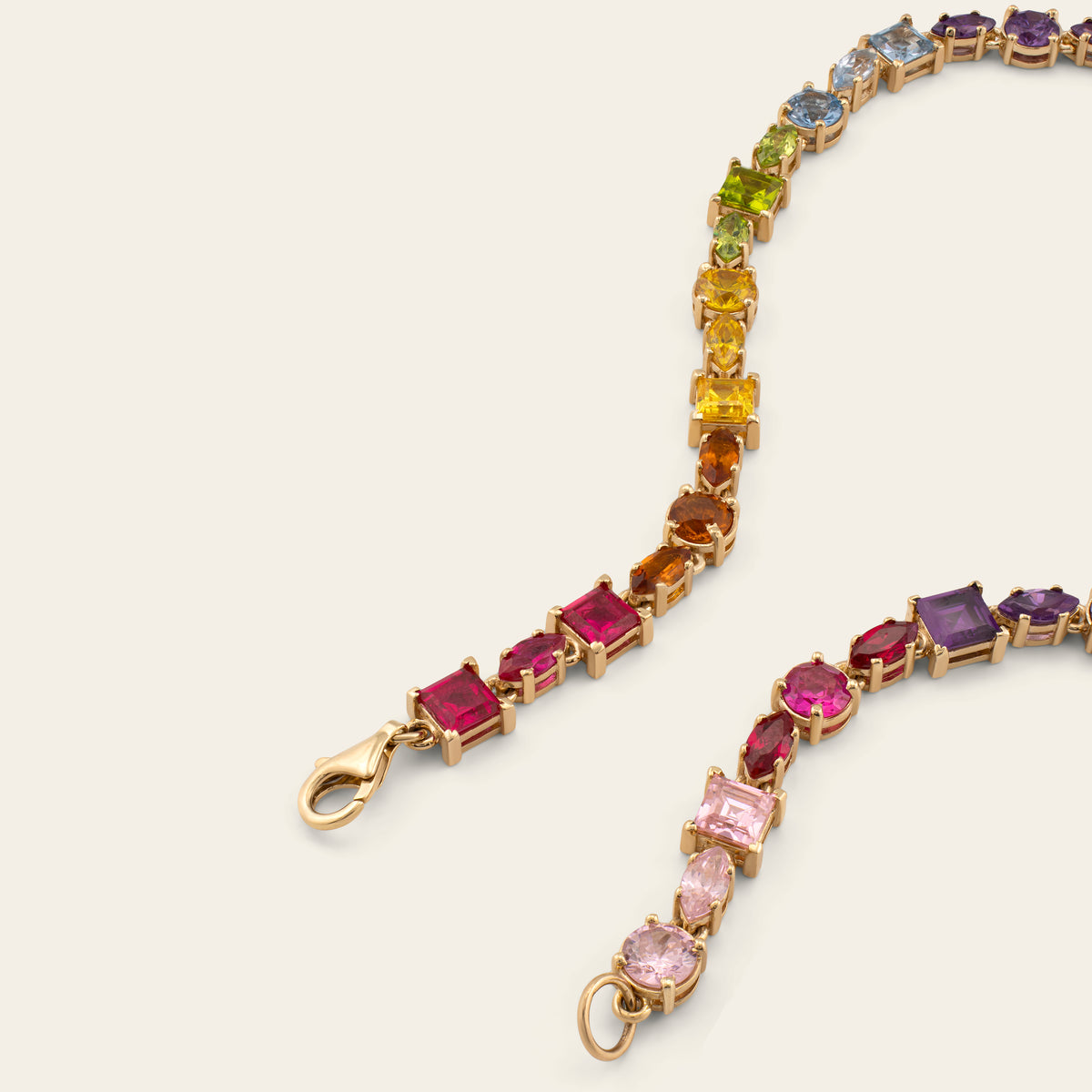 FANCY SHAPE TENNIS NECKLACE