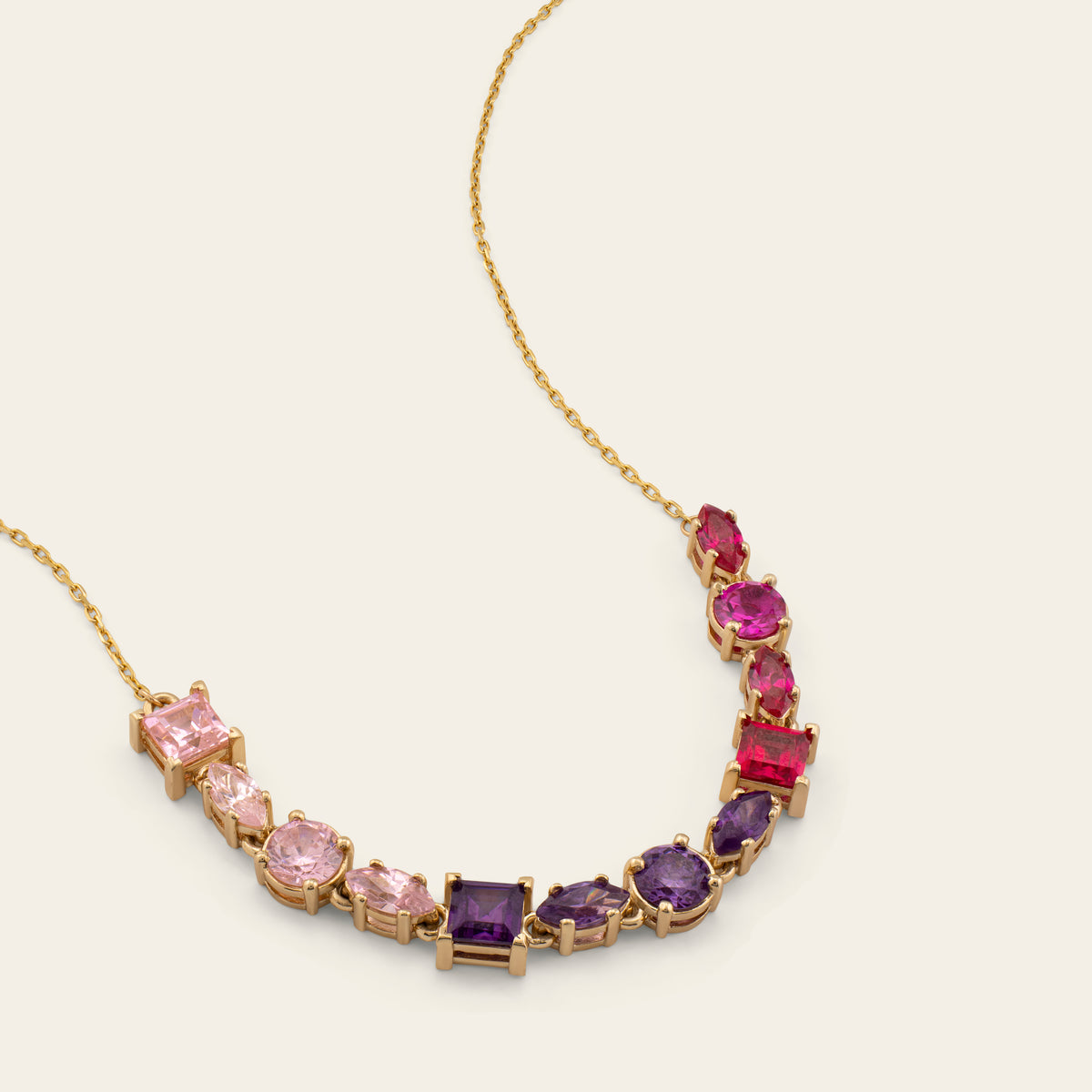 HALF TENNIS NECKLACE