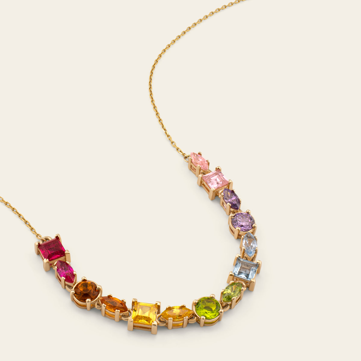 HALF TENNIS NECKLACE
