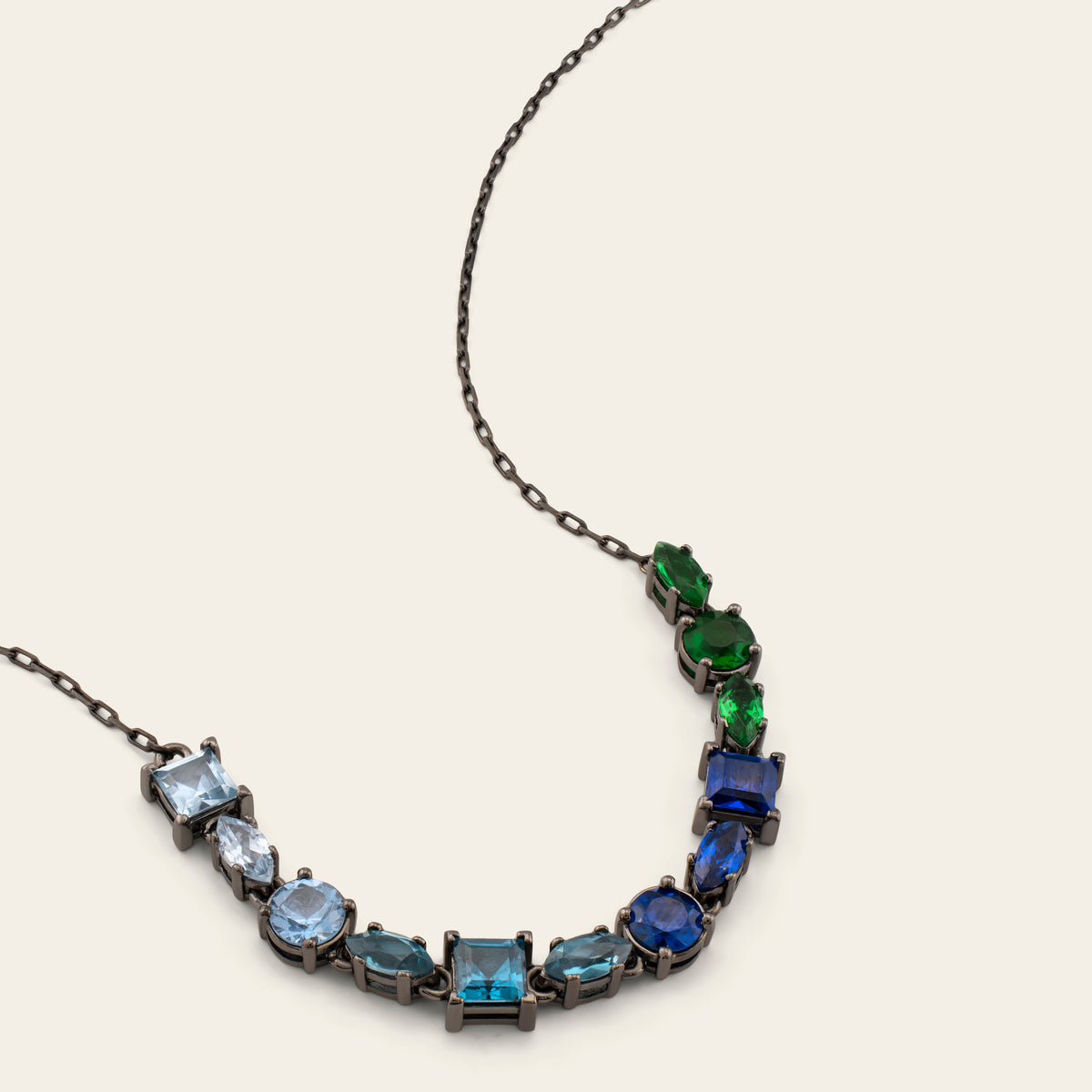 HALF TENNIS NECKLACE