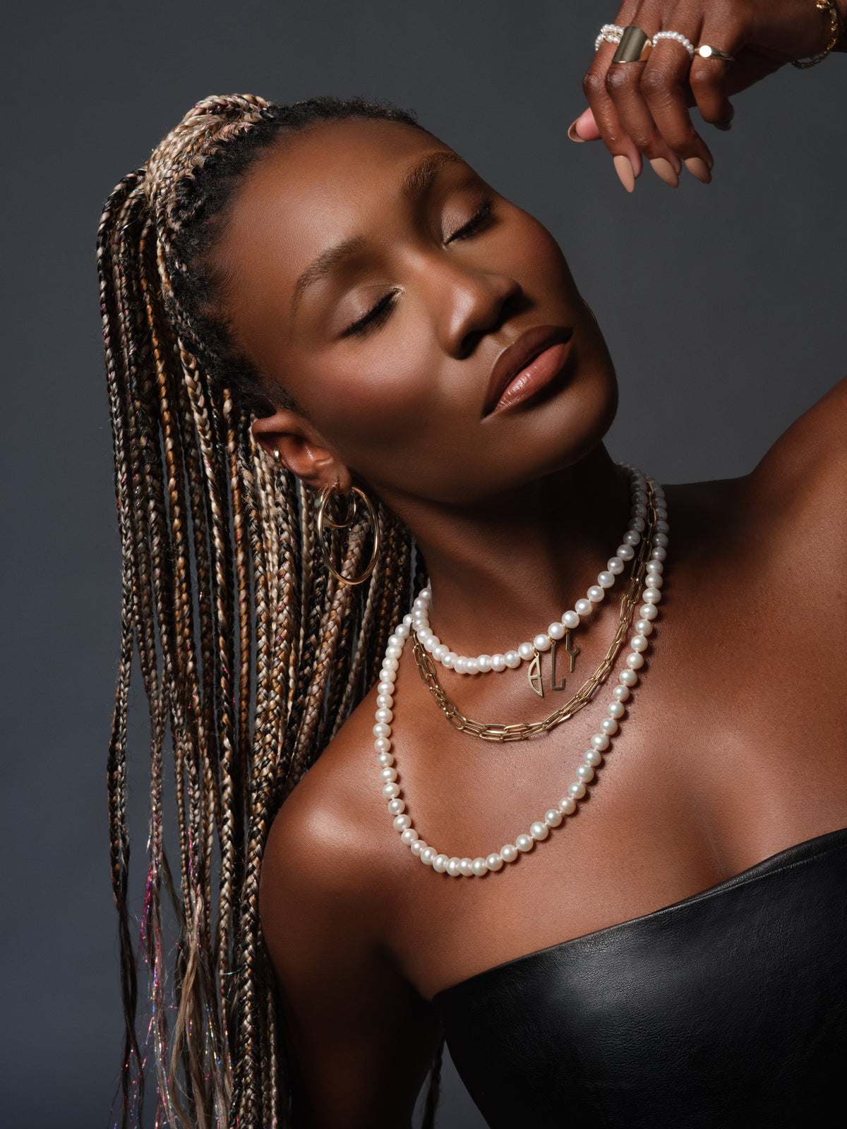 Monogram Pearl Necklace