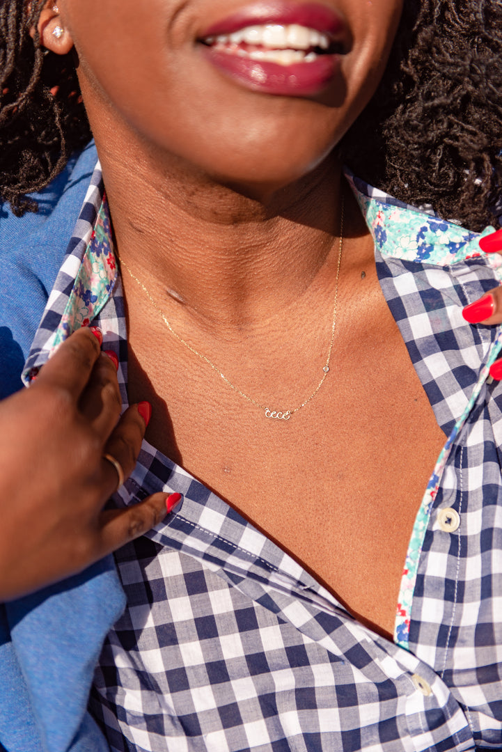 mini name necklace