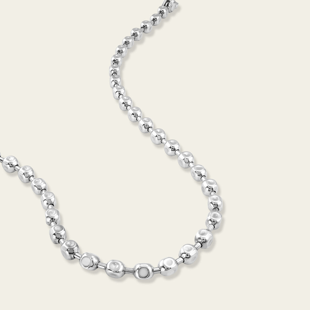 Men's Tiger's Eye Stone Silver Ball Chain Necklace – LynnToddDesigns