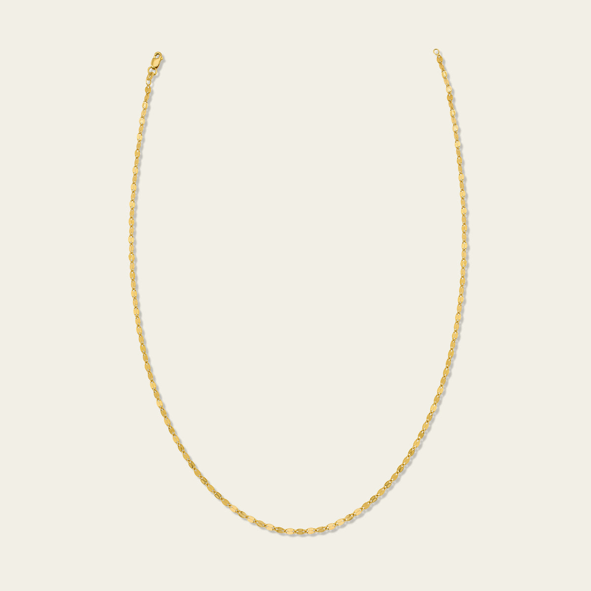 Gold Flat link Necklace