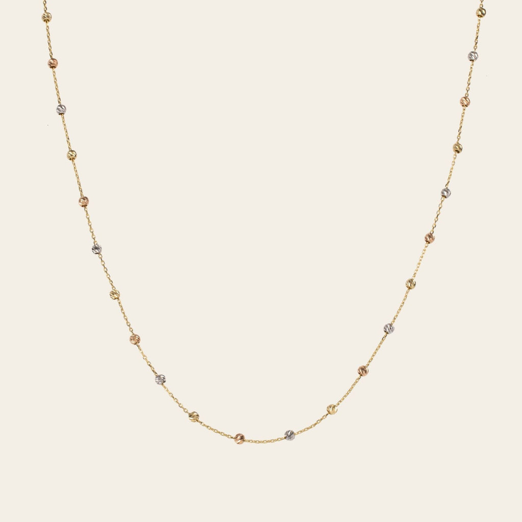 Tri-Color Bead Necklace