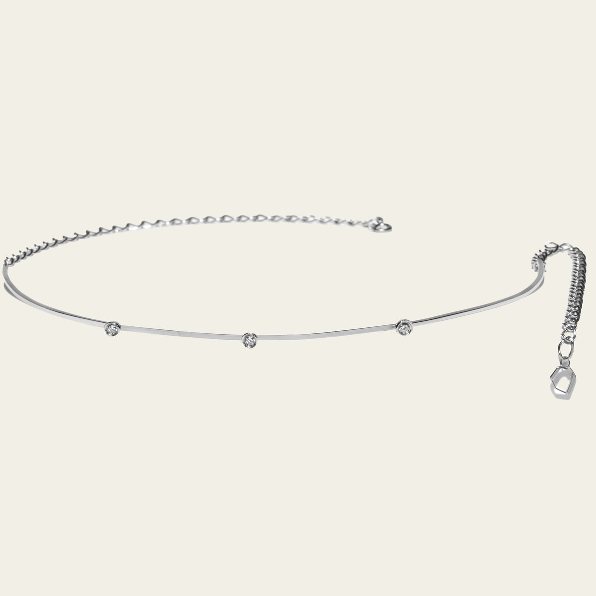 White Gold Choker