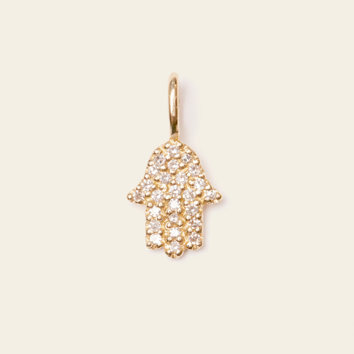 Pave Hamsa Charm