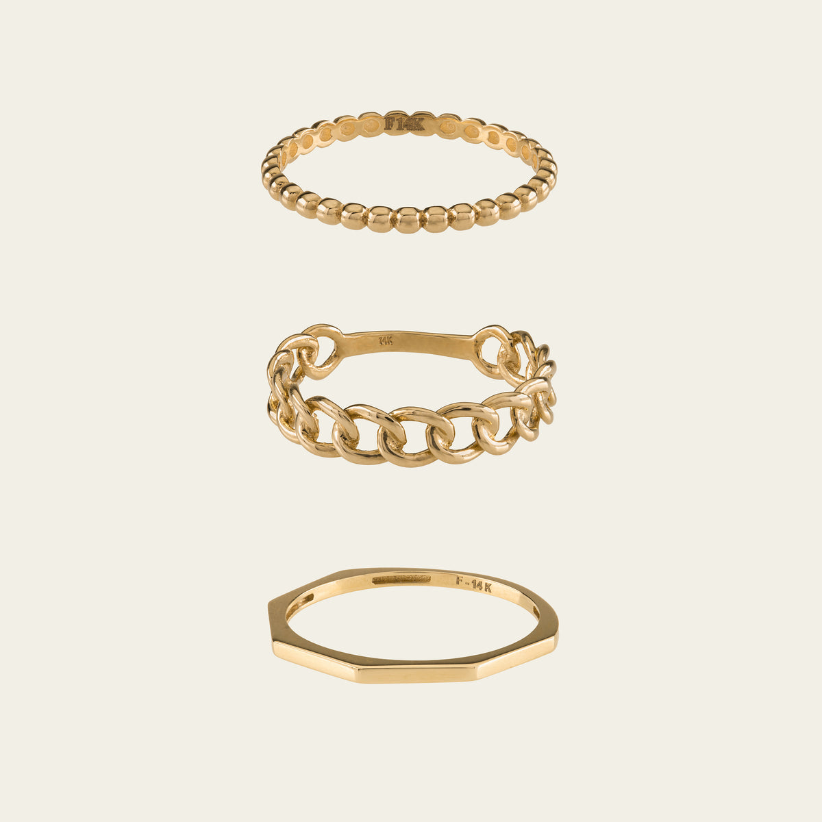 gold ring stack
