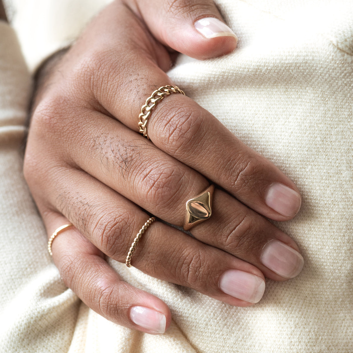 gold ring stack