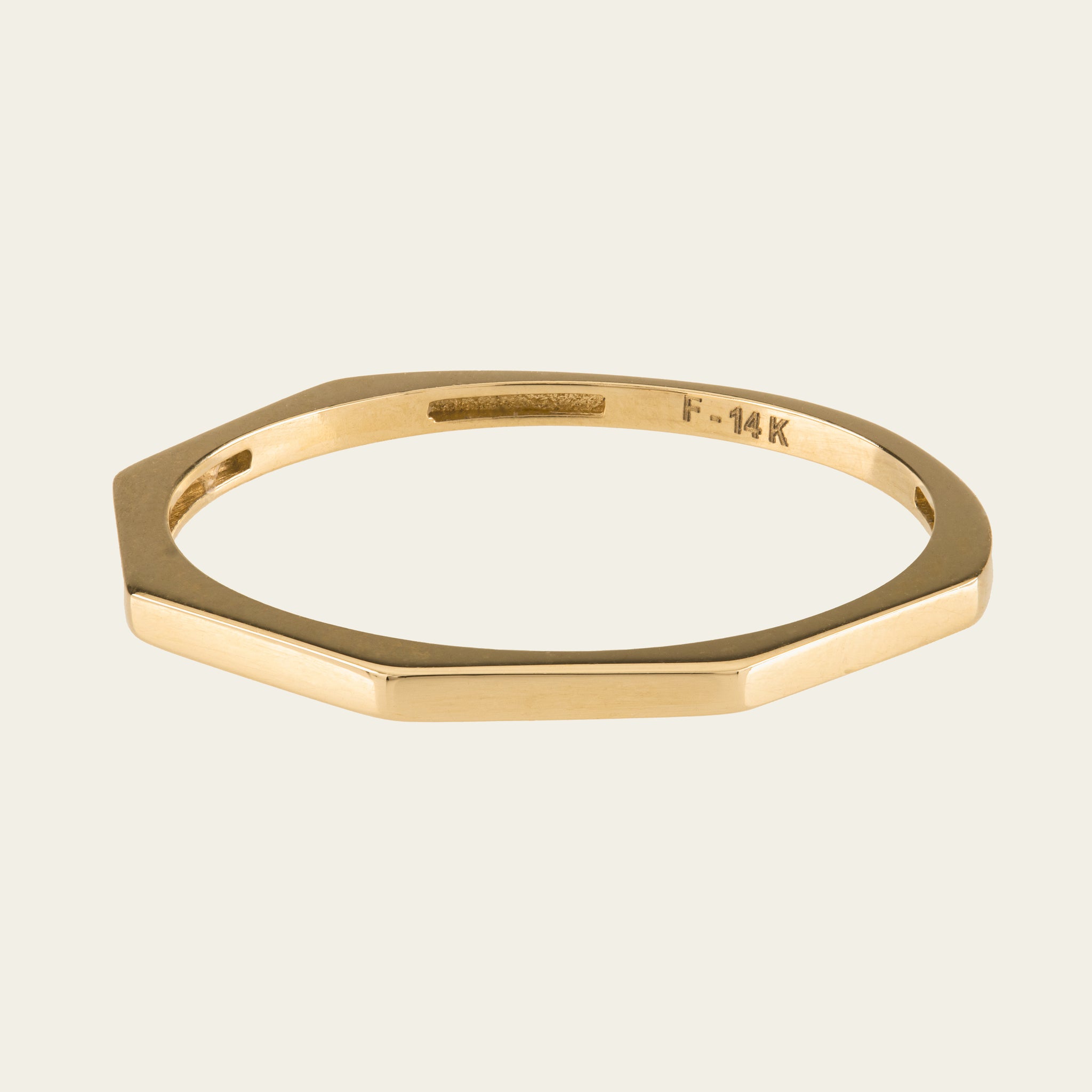 geometric gold ring