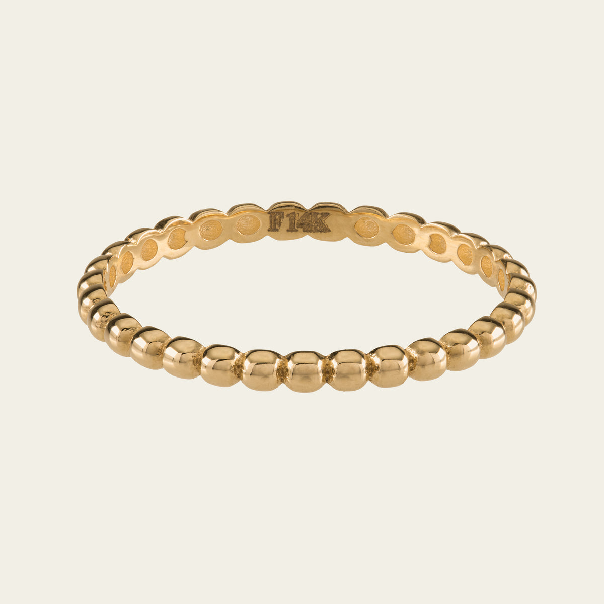 beaded gold ring