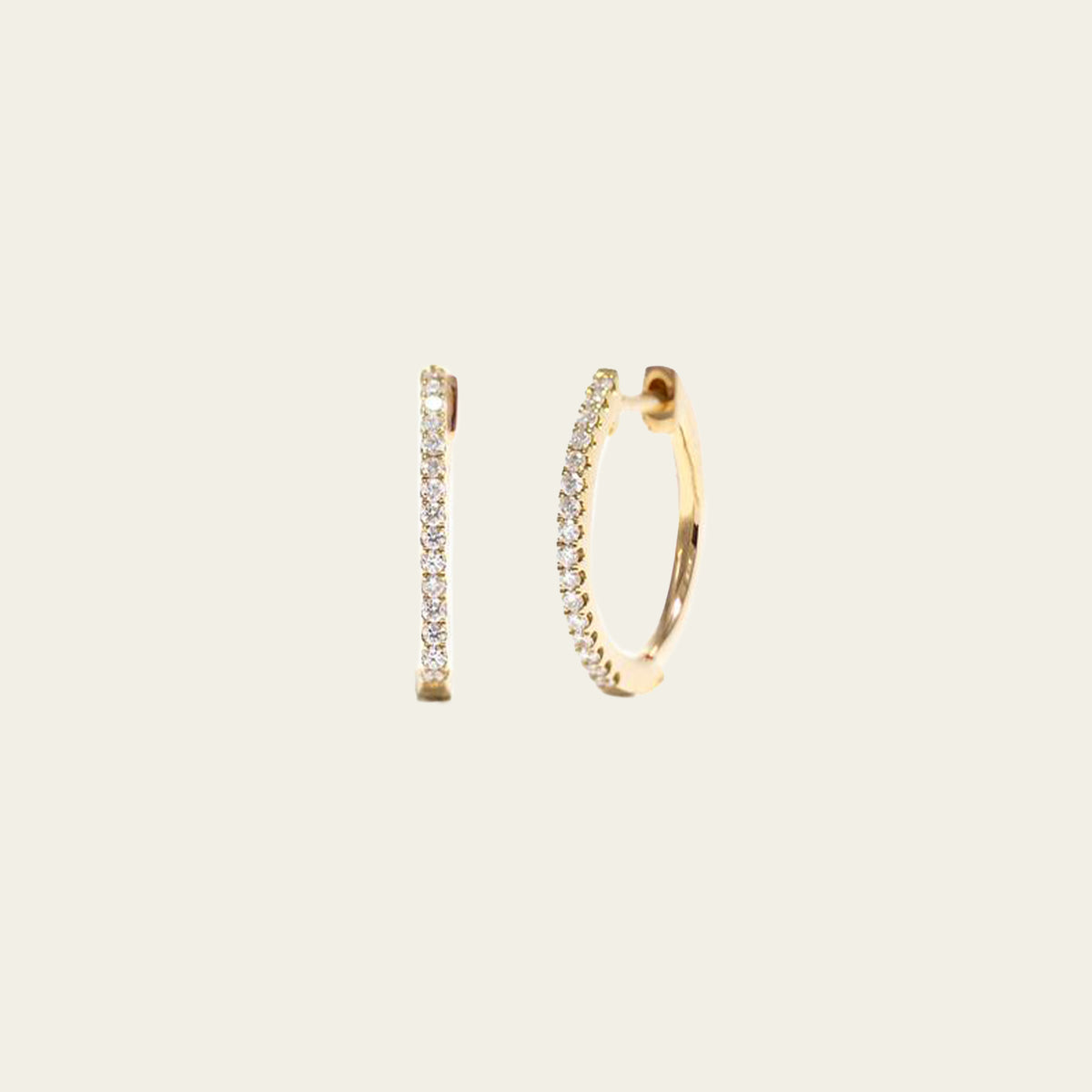 small diamond hoop earrings