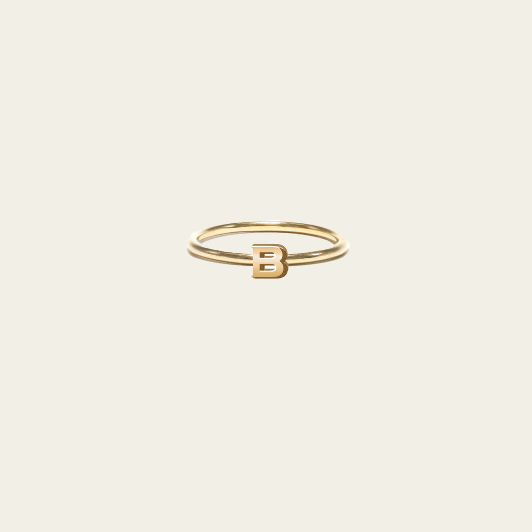 engraved initial ring