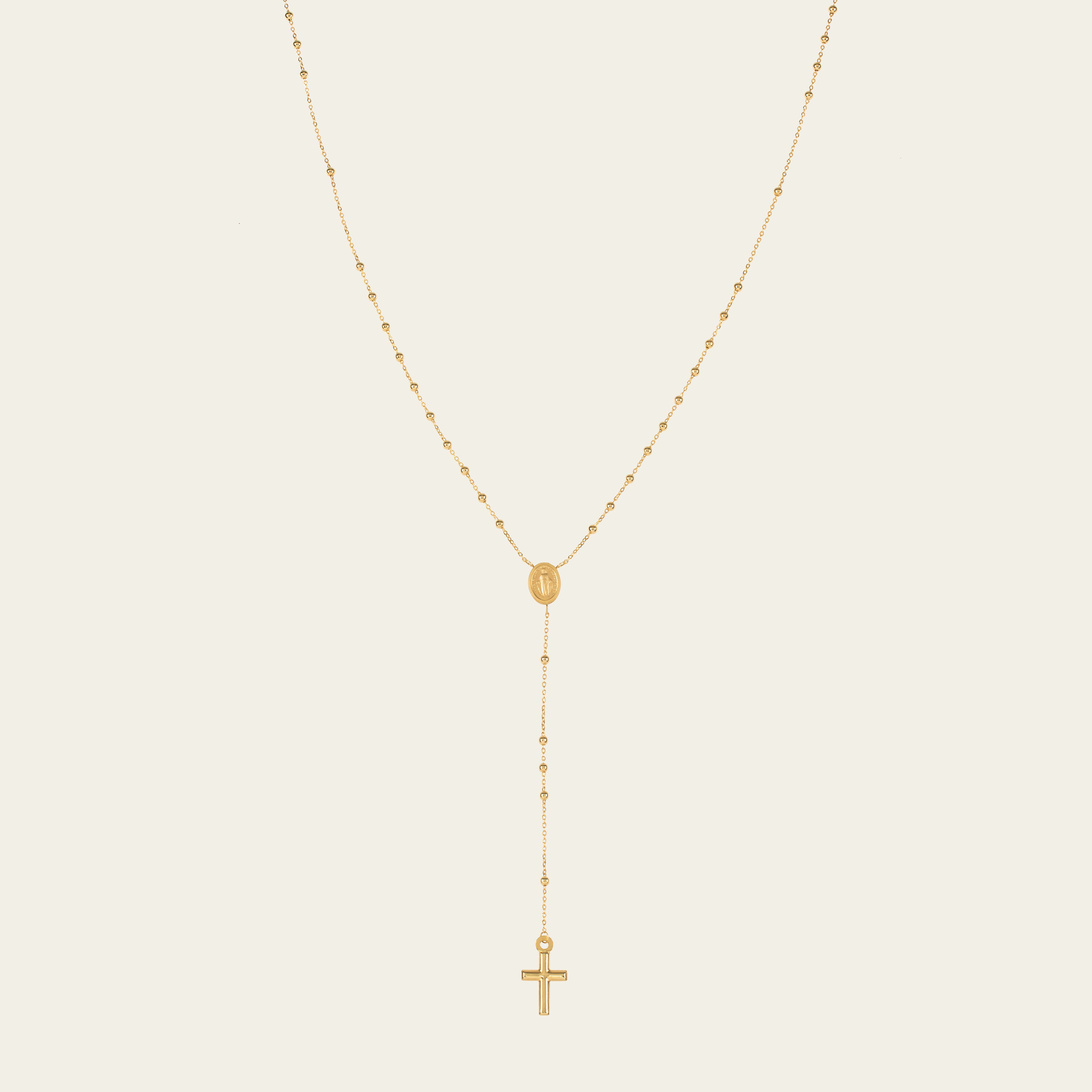 14k Gold Rosary Necklace – Cut Clarity