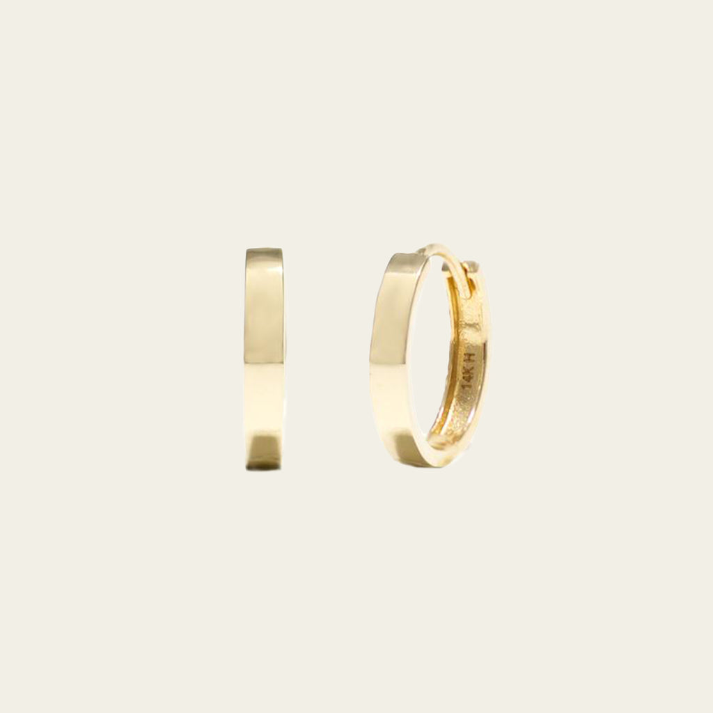 mini solid gold hoops