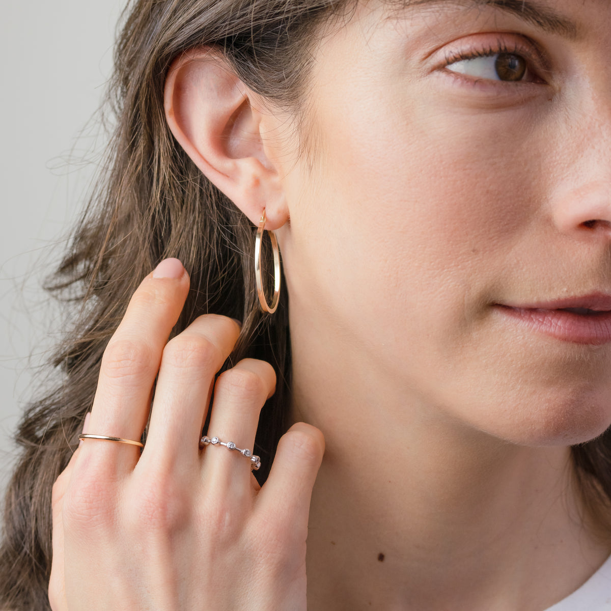 14k gold hoop earrings