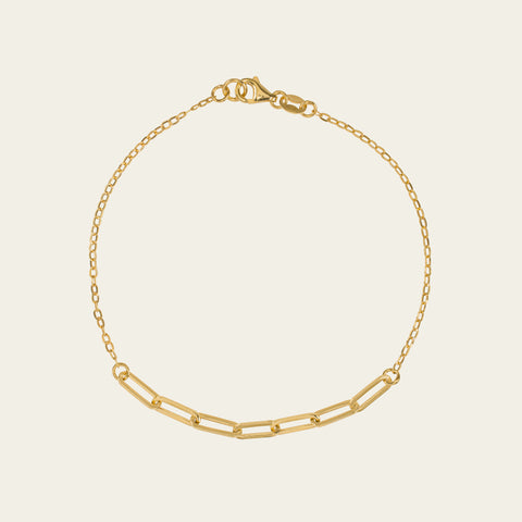 paperclip gold bracelet