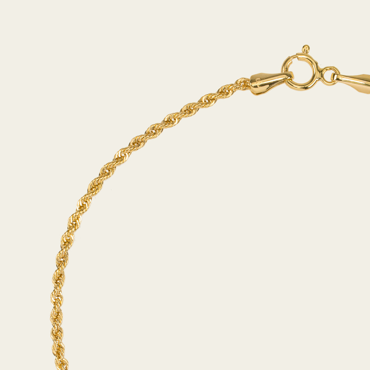 gold rope chain and bracelet set