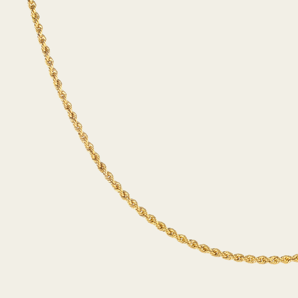gold rope chain and bracelet set