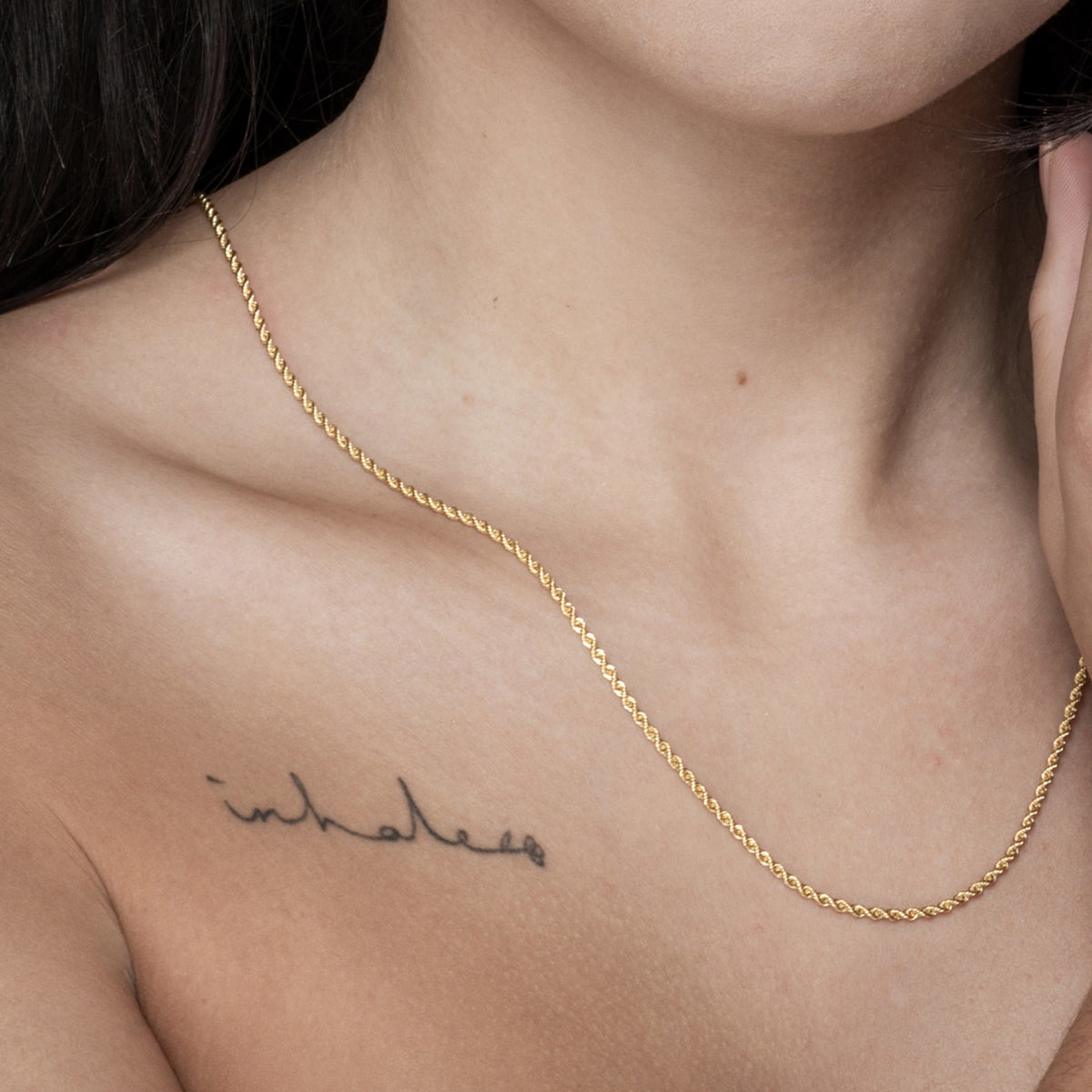 gold rope chain and bracelet set