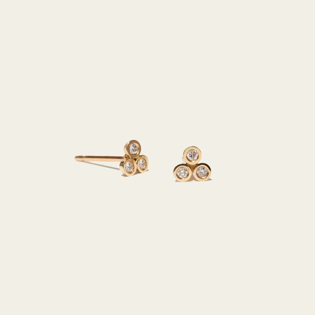 gold diamond earrings
